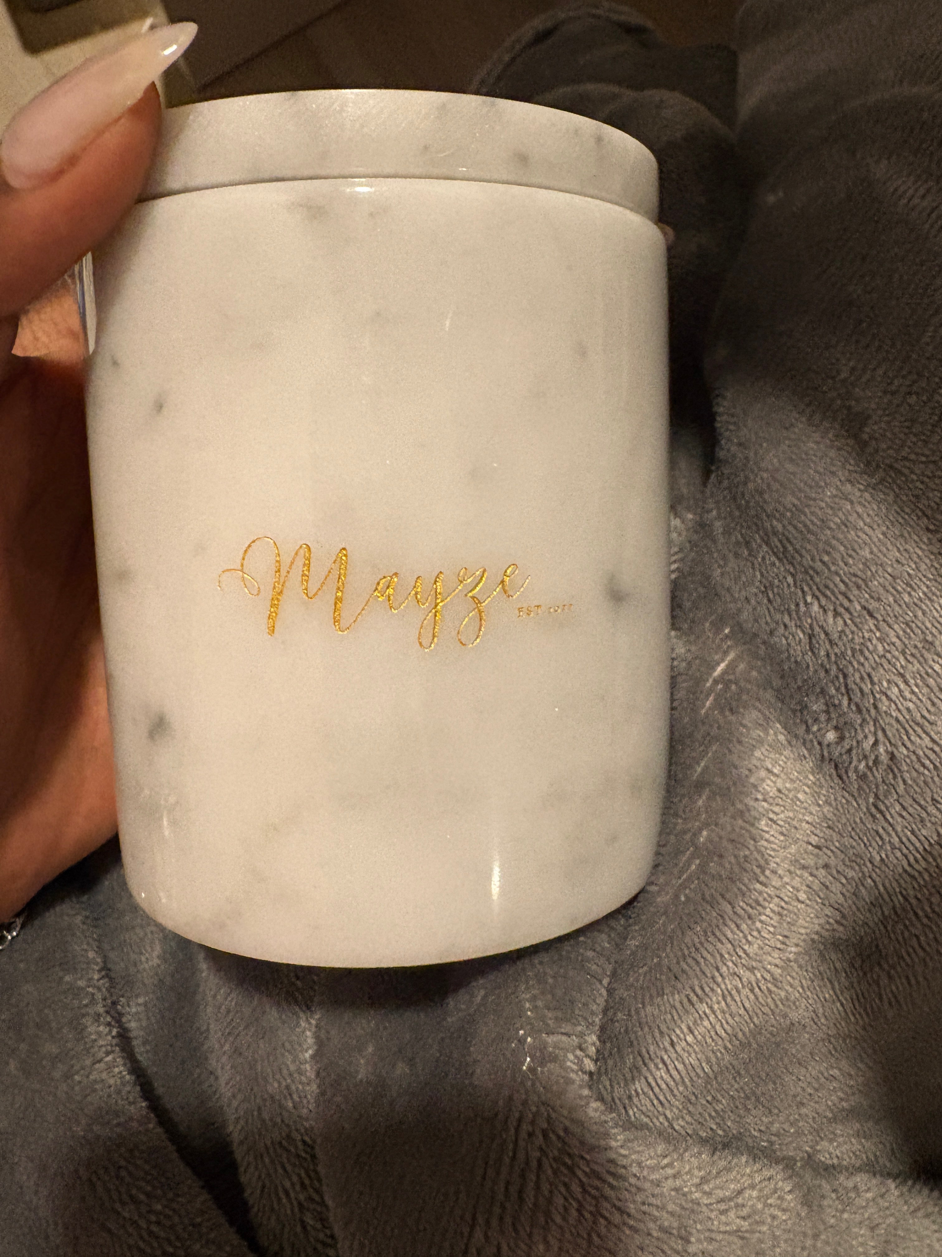 "Trip" Calacatta Marble Mayze Jar