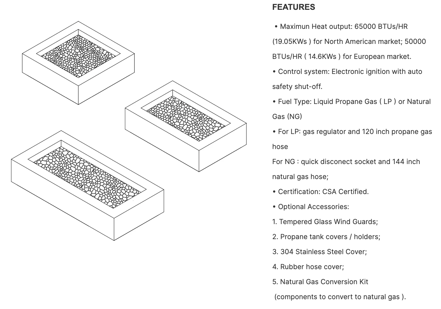 Sovana – Travertine Fire Table