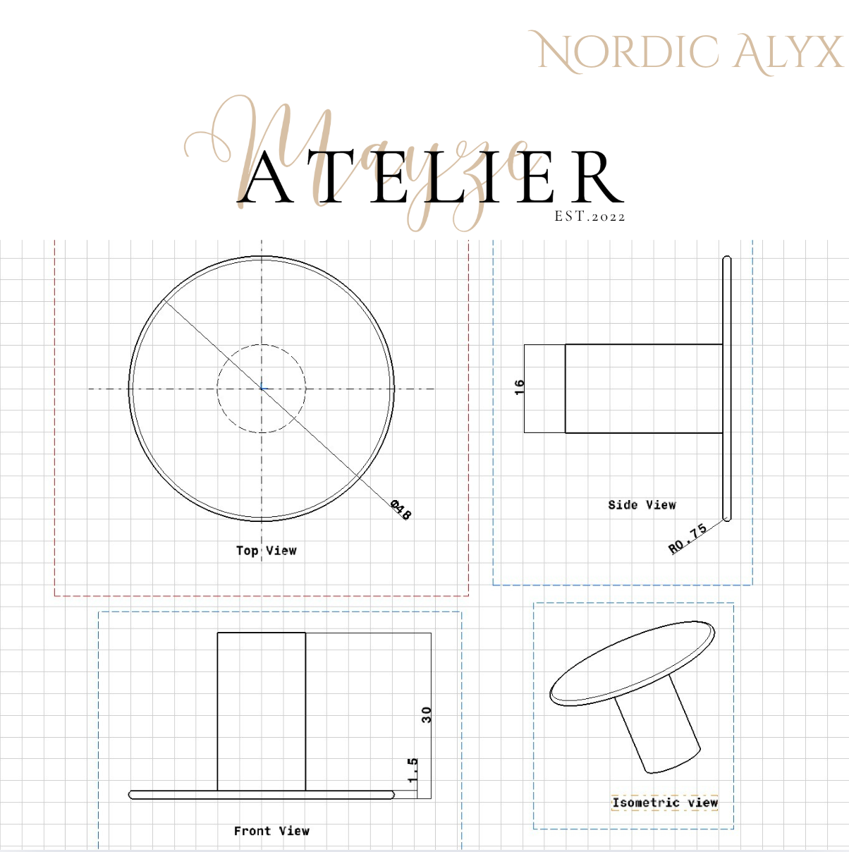 Nordic Alyx – Calacatta Gold & Travertine Combination Table