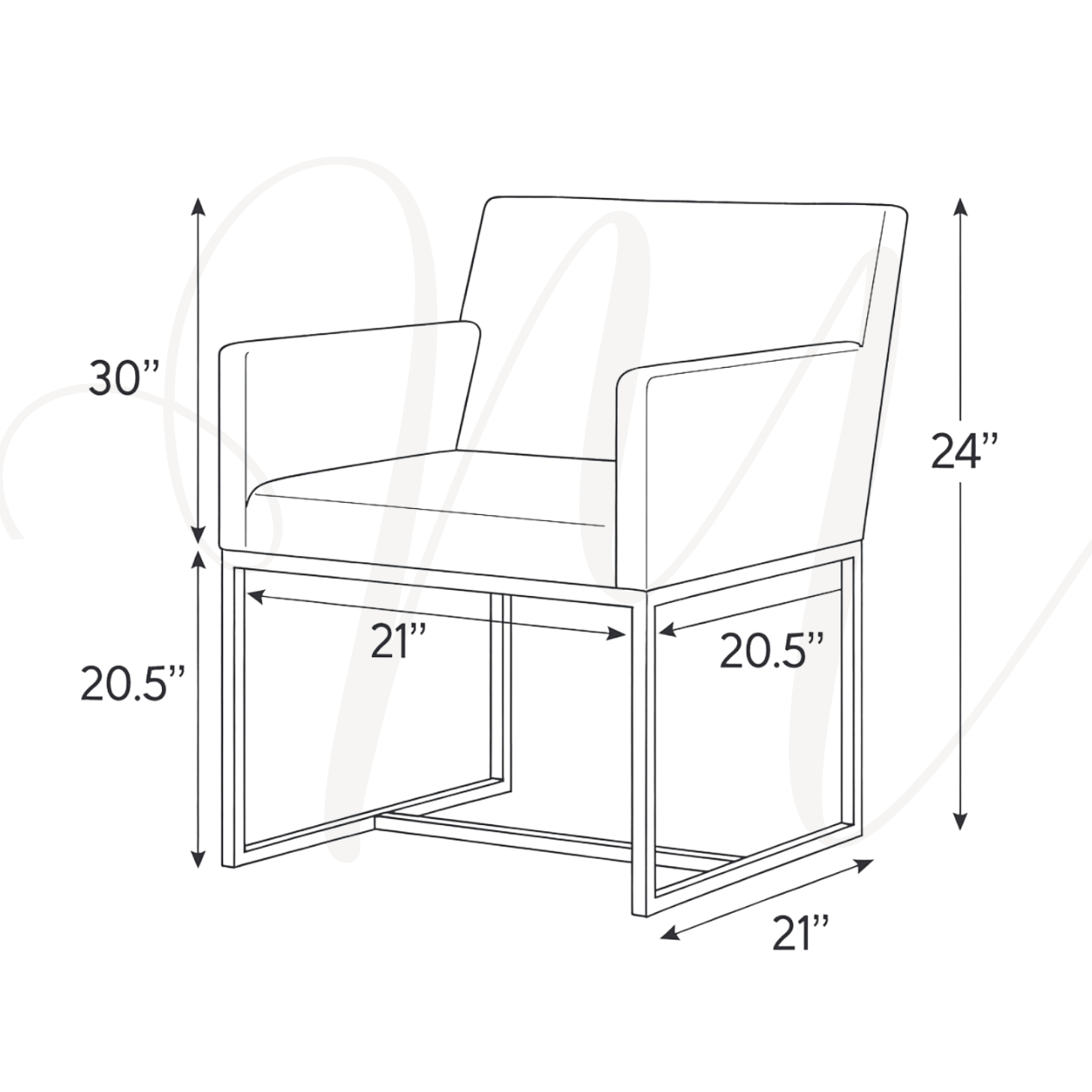 The Bellamy Track Fabric Dining Chair