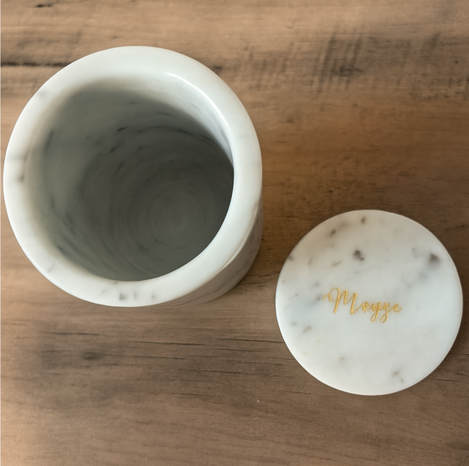 "Trip" Calacatta Marble Mayze Jar