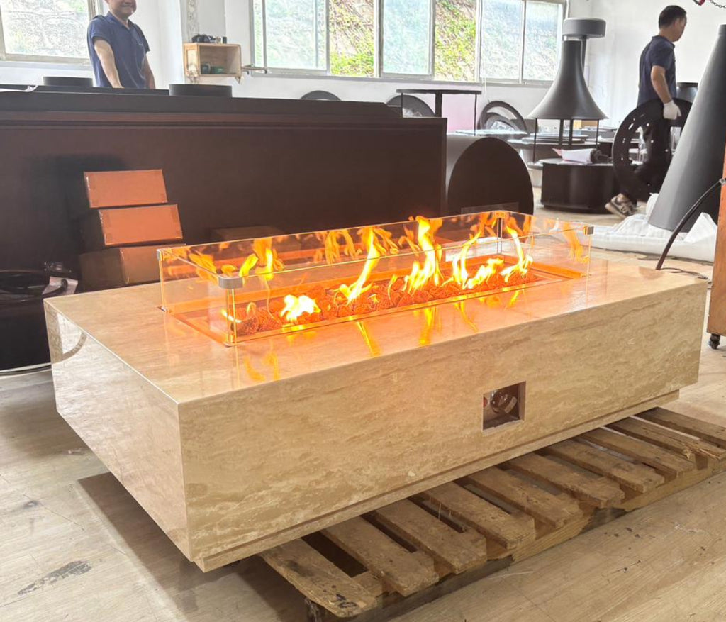 Freya Travertine Fireplace