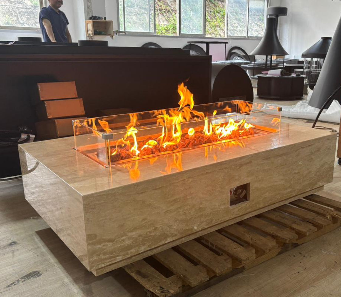 Freya Travertine Fireplace