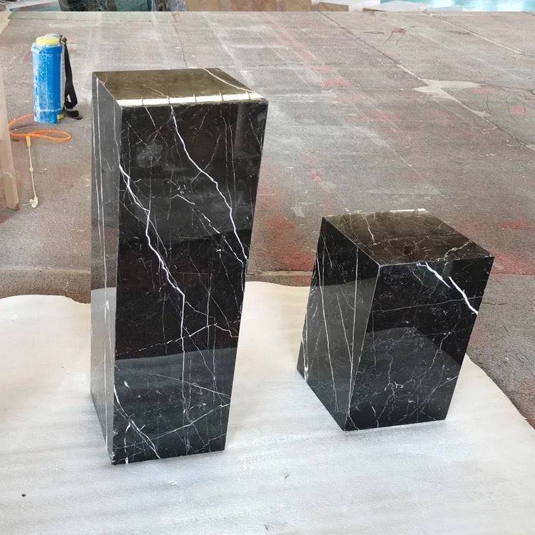 Black Marquina Marble Plinth