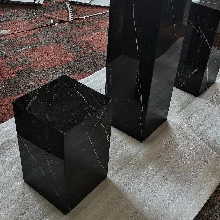 Black Marquina Marble Plinth