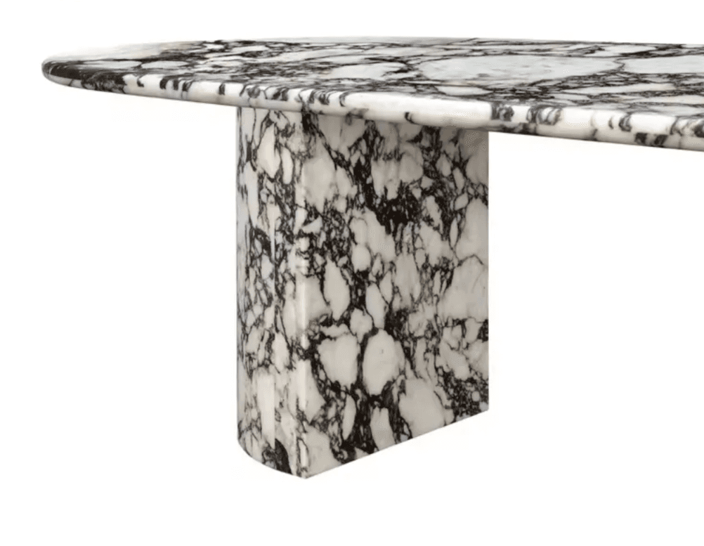 Kelly Oval Calacatta Viola Marble Dining Table Custom Order