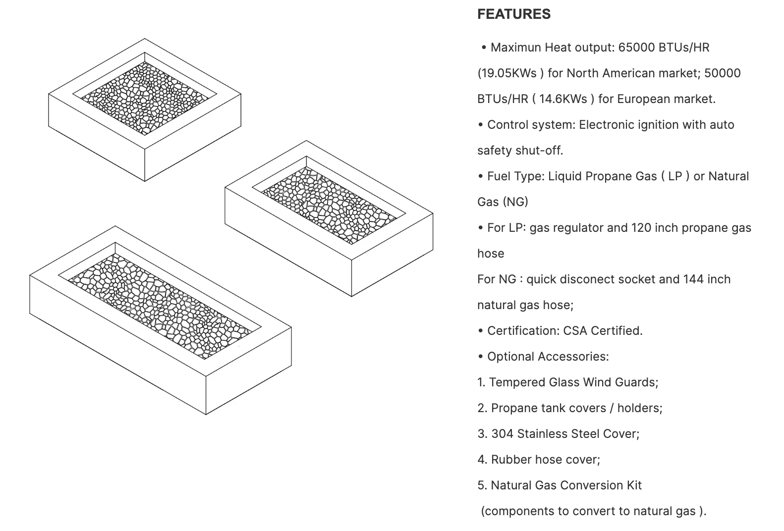 Svein GRC Lightweight Stone Firepit