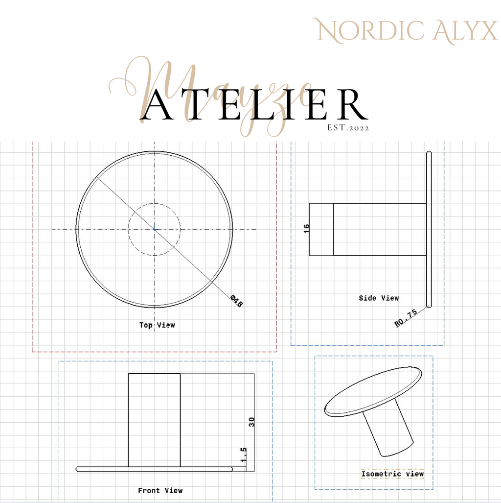 Nordic Alyx - Travertine Dining Table