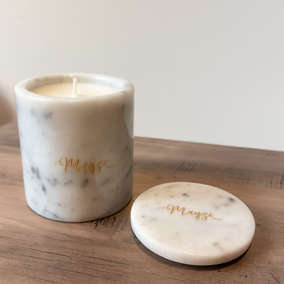 "Trip" Calacatta Marble Mayze Jar