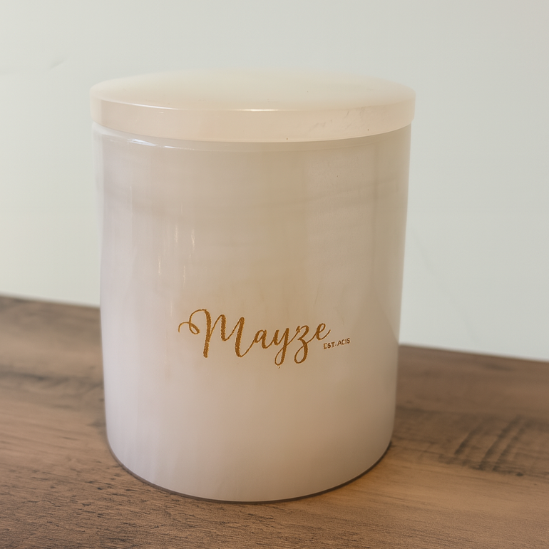 "Hope" White Onyx Marble Mayze Jar