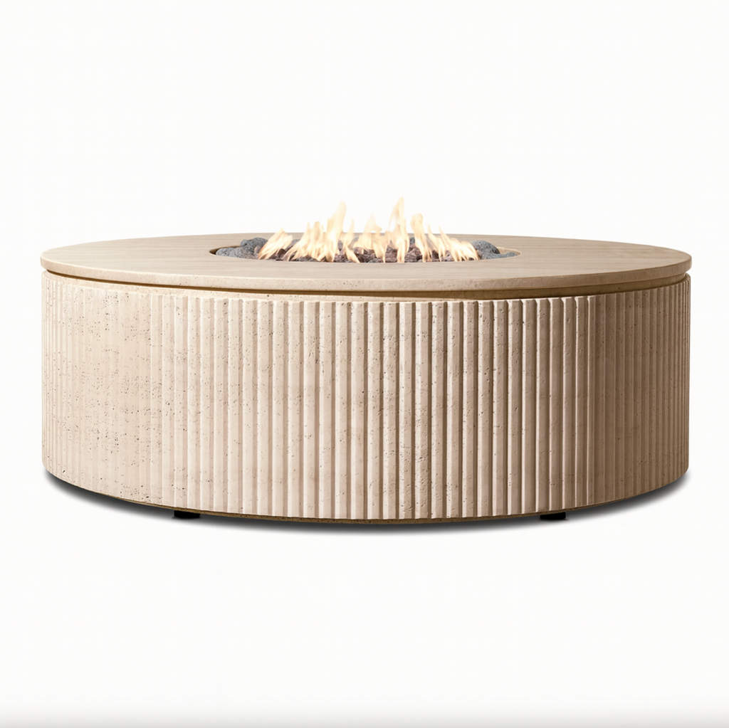 Sovana – Travertine Fire Table