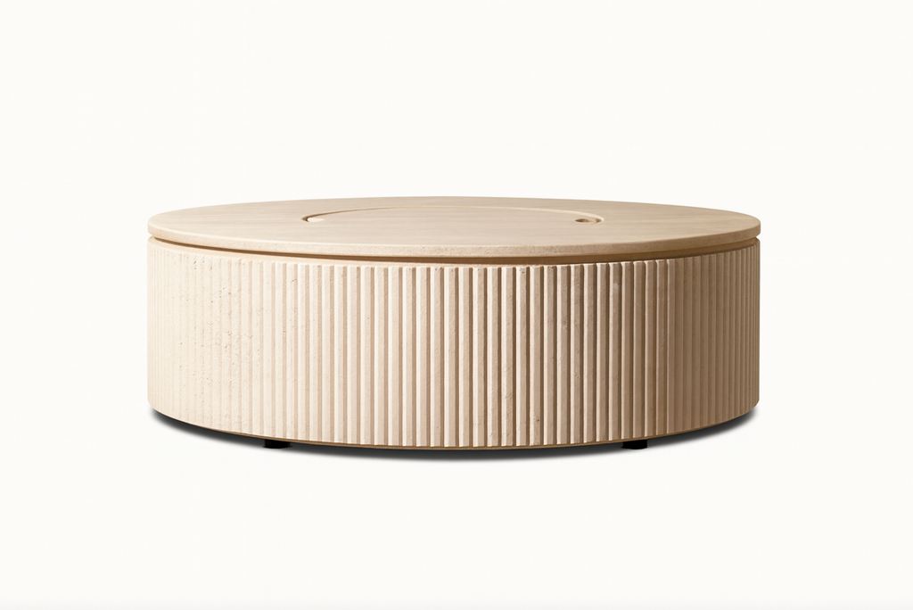 Sovana – Travertine Fire Table