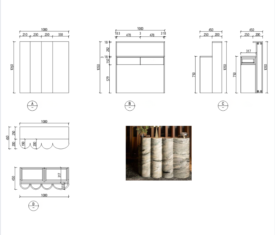 Fantasy Marble Reception Desk