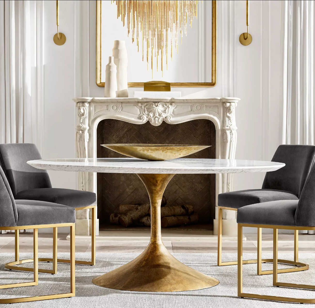 Astoria — Marble Round Dining Table