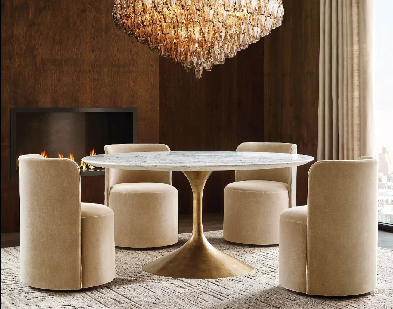 Astoria — Marble Round Dining Table