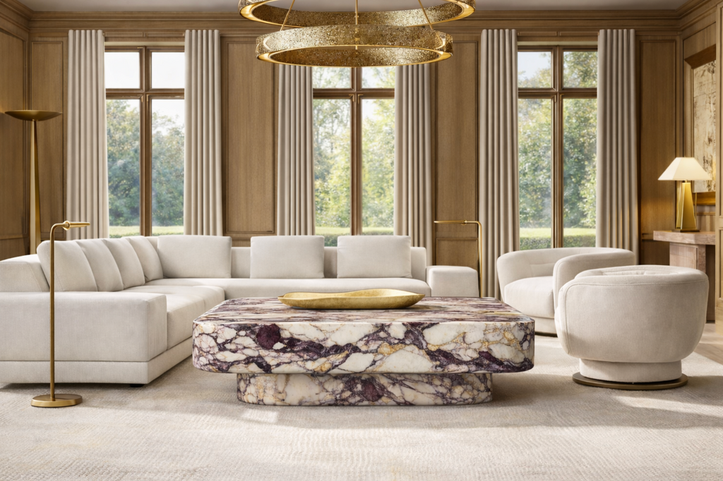 The Ceyx – Calacatta Viola Coffee Table