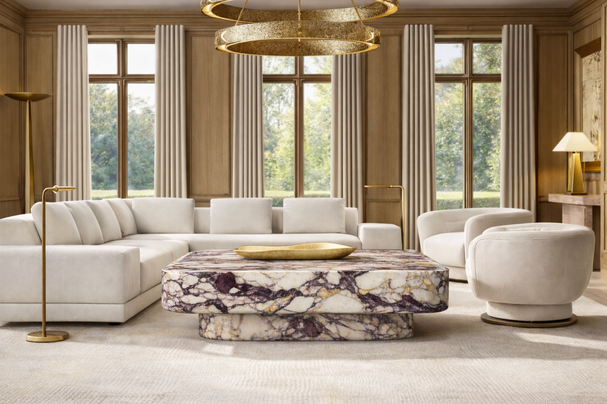 The Ceyx – Calacatta Viola Coffee Table