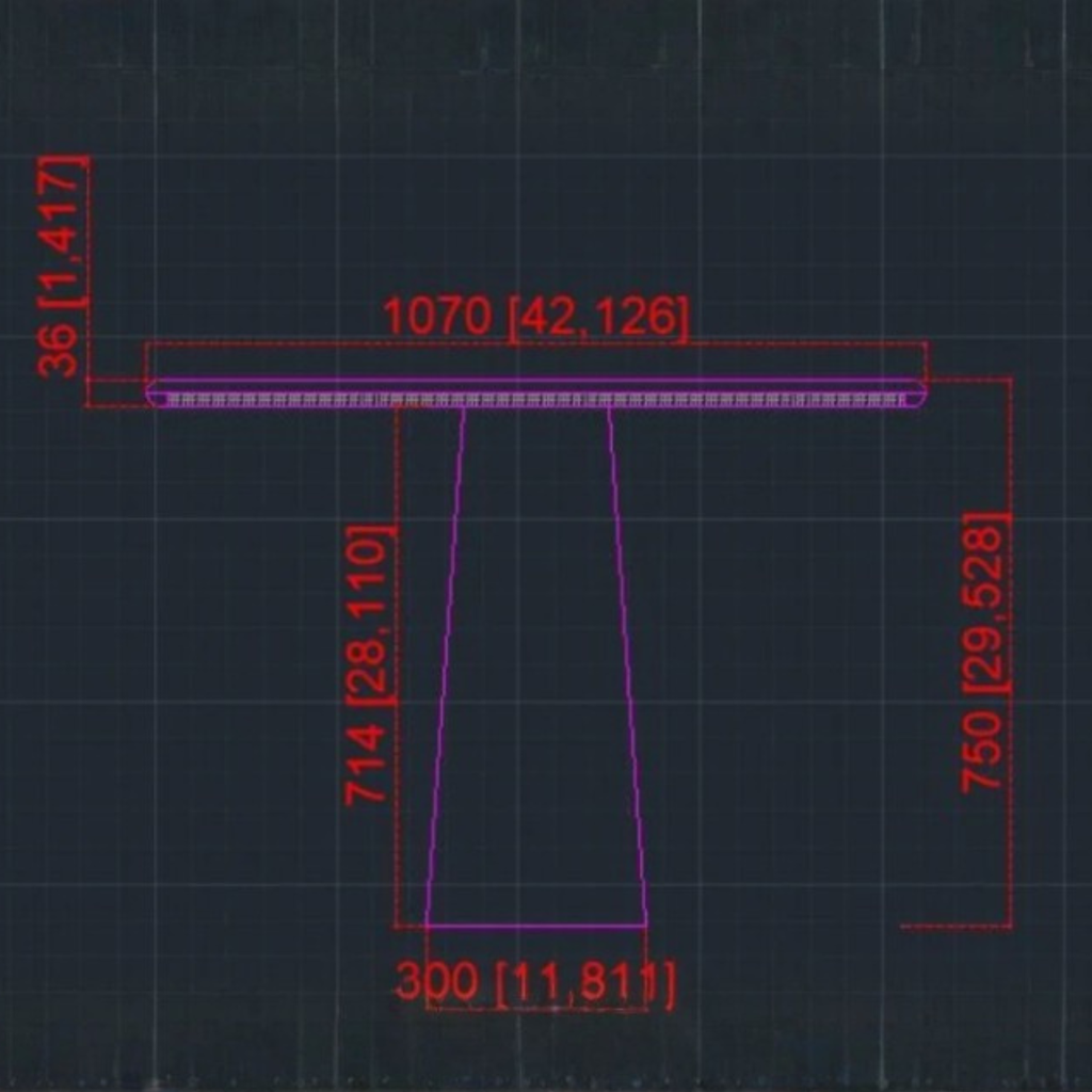 Aurelion – Red Travertine Dining Table